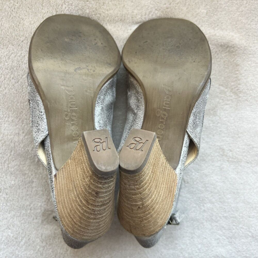Paul Green  Cayanne Brushed Metallic Smoke Silver Leather Sandals UK 4 US 6.5 - Picture 11 of 16
